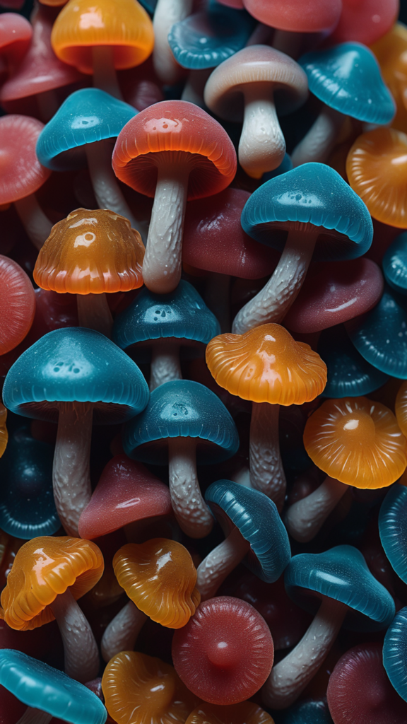 magic mushroom gummies in beautiful colors